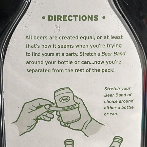 Fred Beer Bands - Set of Fun Drink Identifiers for Parties - Picture 5 of 8